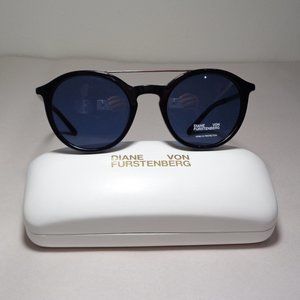 Diane von Furstenberg DANIELLE Black New Women's Sunglasses